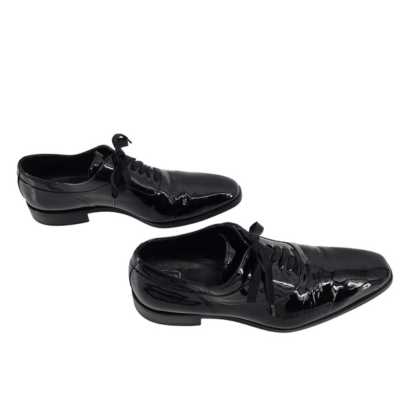 Suit Supply Mens Tuxedo Dress Shoes Oxfords Black Patent Leather US Size 9 - Picture 6 of 9